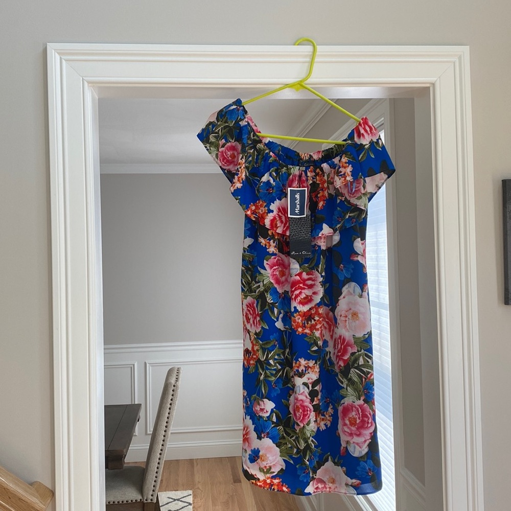 Floral print off the shoulder sun dress